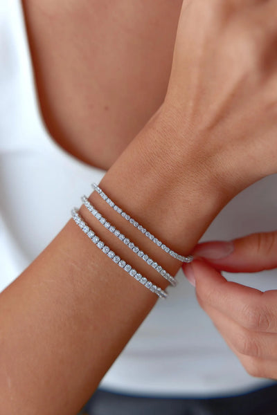 2mm Tennis Bracelet - ARTSY SILVER