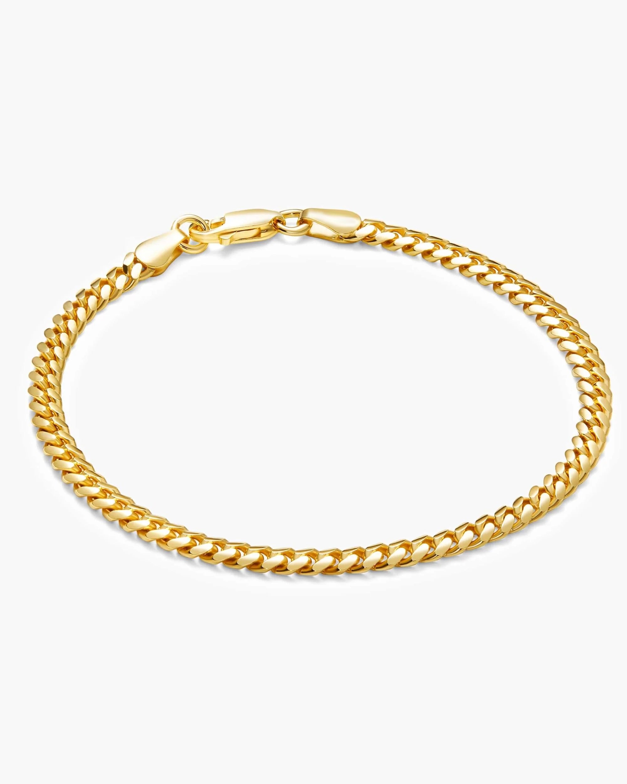 Cuban Link Bracelet 3mm Gold Plating