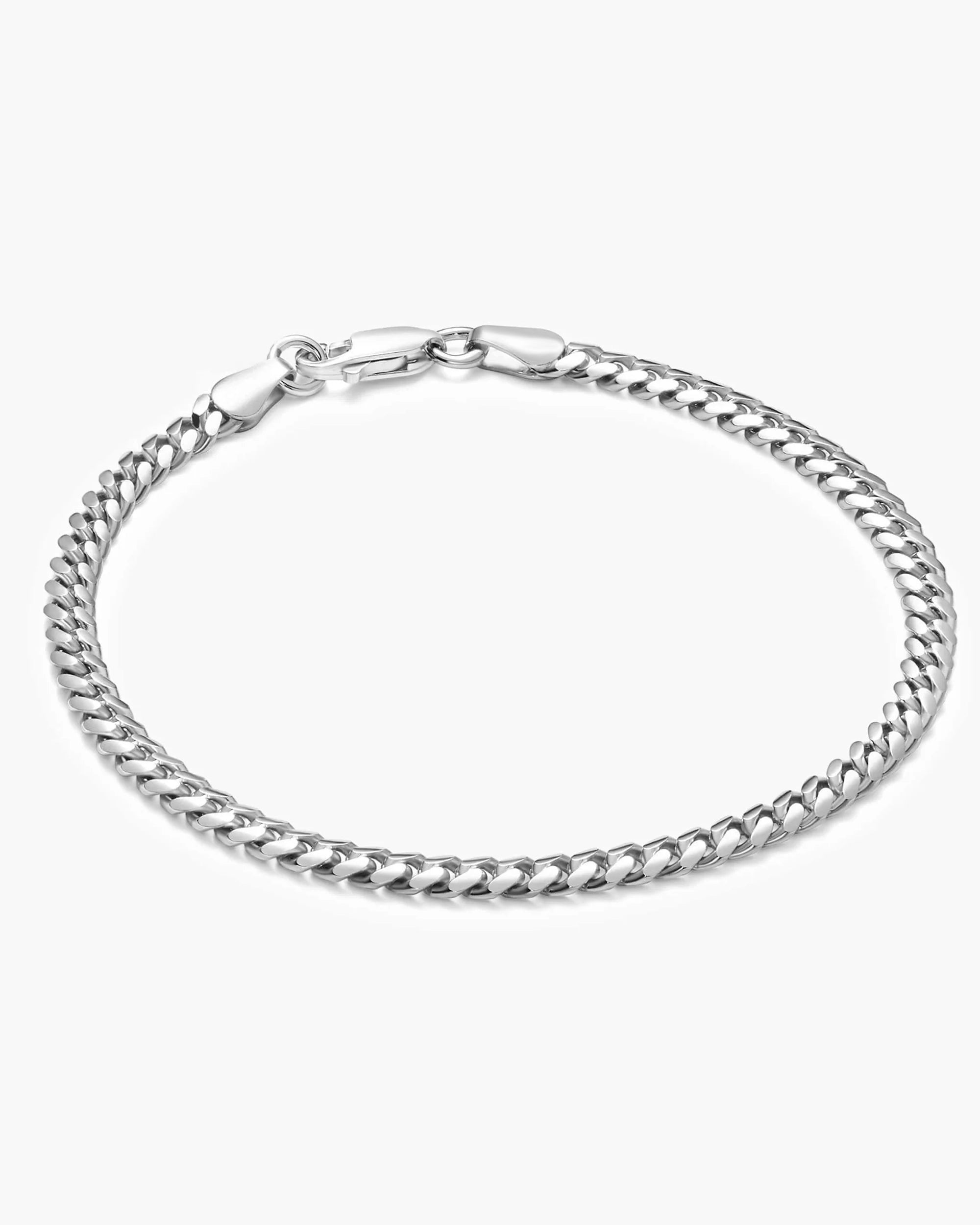 Cuban Link Bracelet 3mm Silver