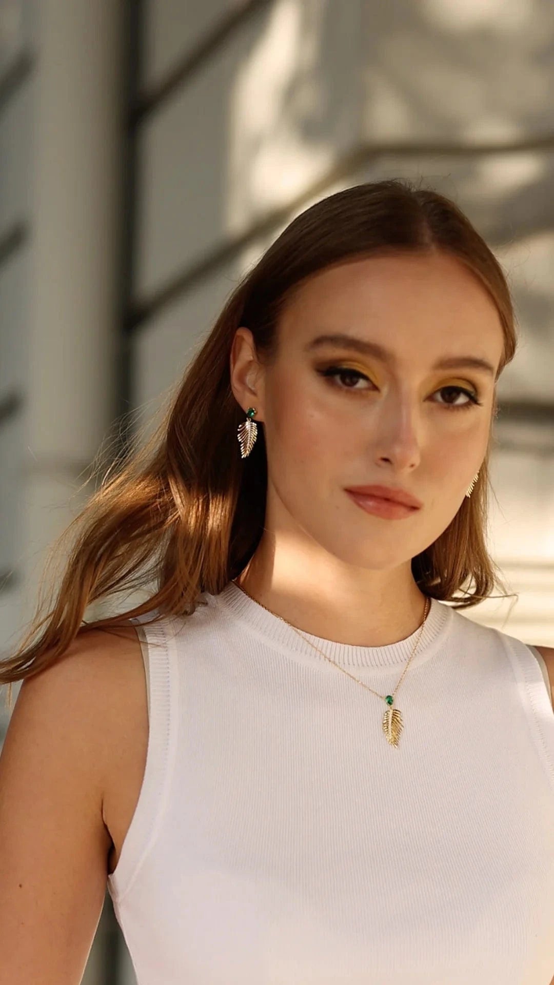 Palma Emerald Necklace and Earrings Set - ARTSY SILVER