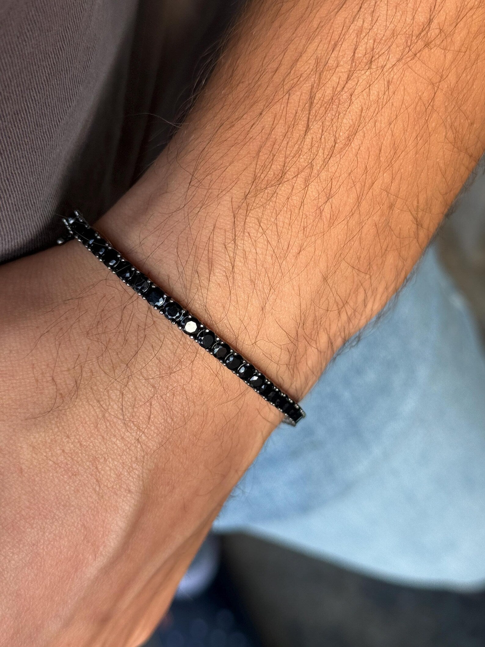 3mm Black Men’s Tennis Bracelet