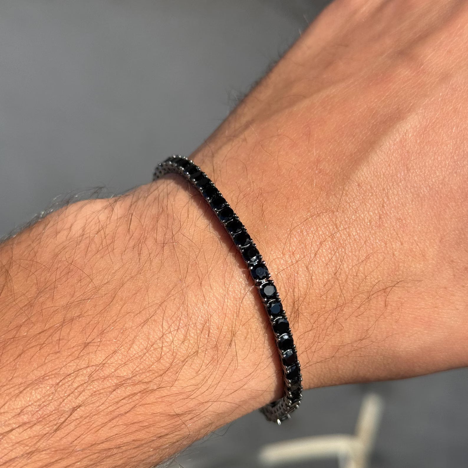 3mm Black Men’s Tennis Bracelet