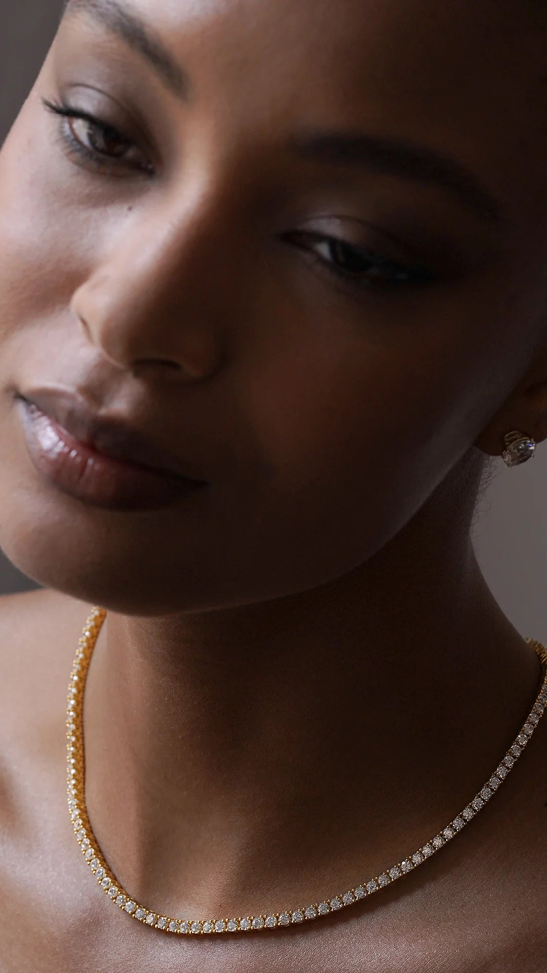 3mm Tennis Necklace Gold Plating - ARTSY SILVER