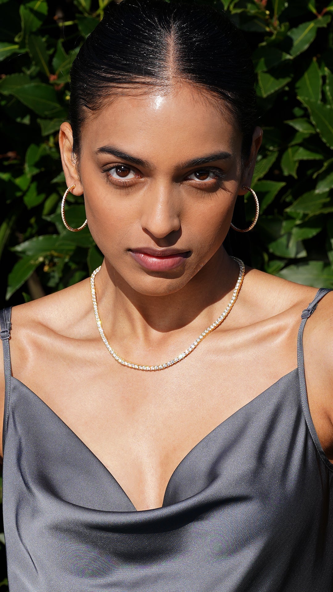 3mm Tennis Necklace Gold Plating - ARTSY SILVER