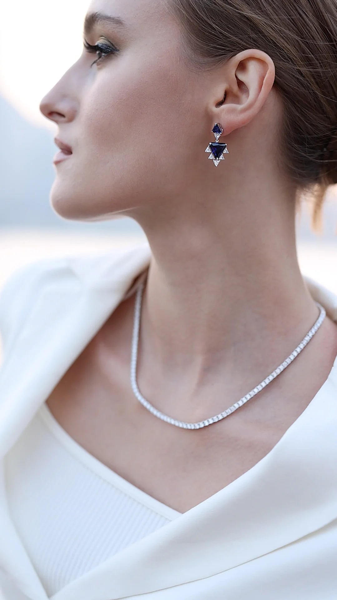 3mm Tennis Necklace Silver - ARTSY SILVER