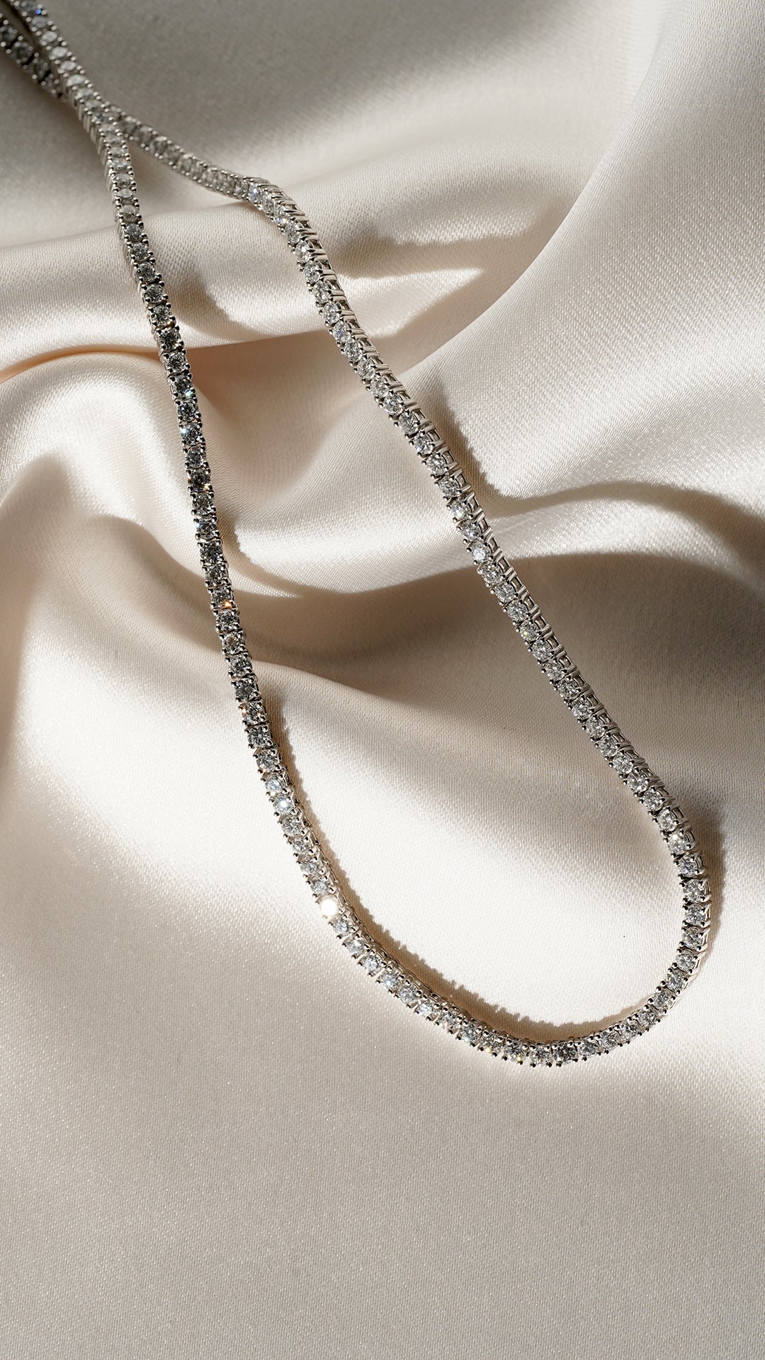 3mm Tennis Necklace Silver - ARTSY SILVER