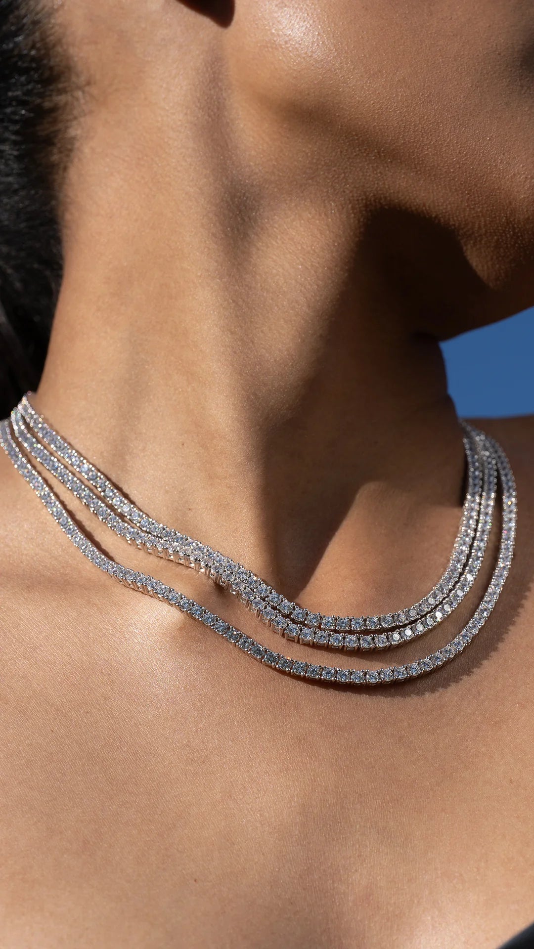 3mm Tennis Necklace Silver - ARTSY SILVER