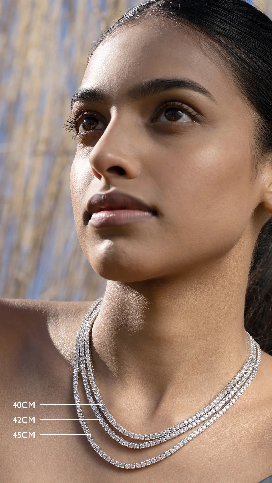 3mm Tennis Necklace Silver - ARTSY SILVER