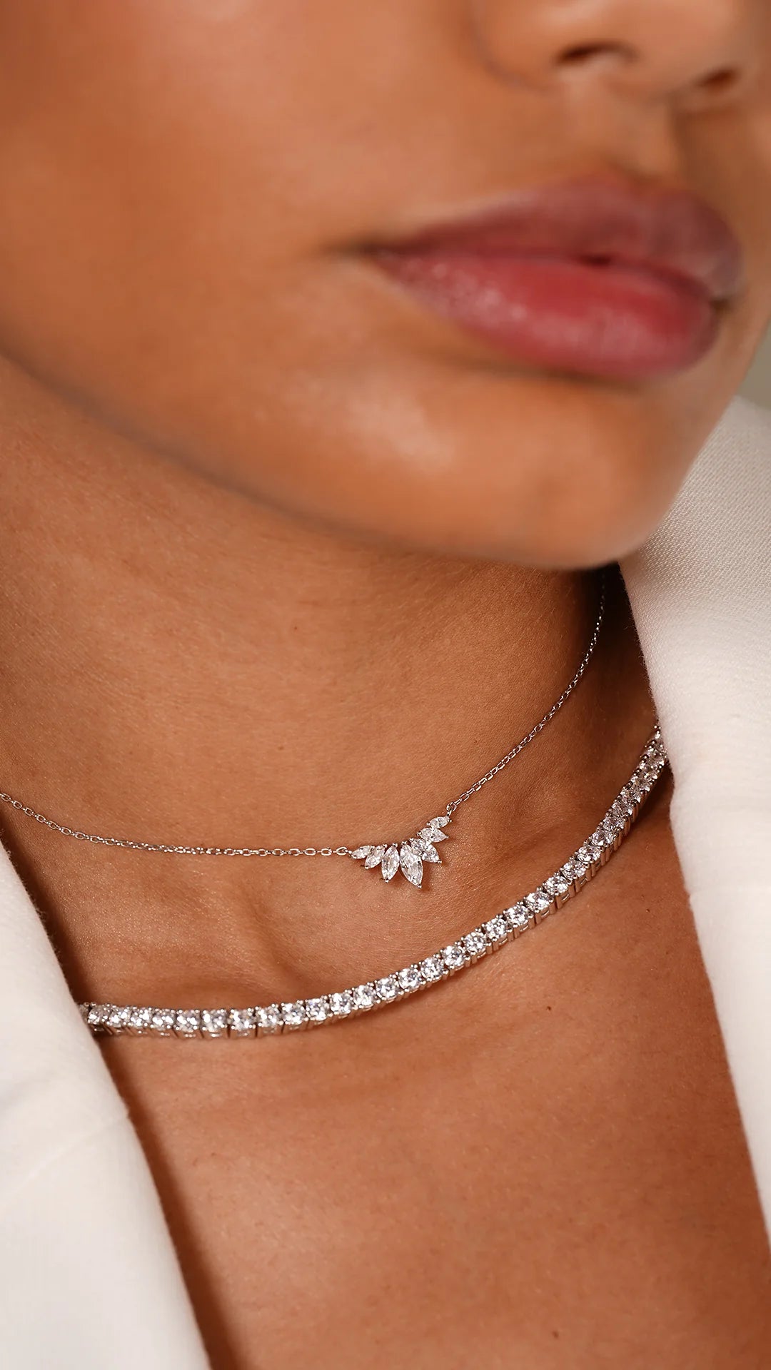 3mm Tennis Necklace Silver - ARTSY SILVER