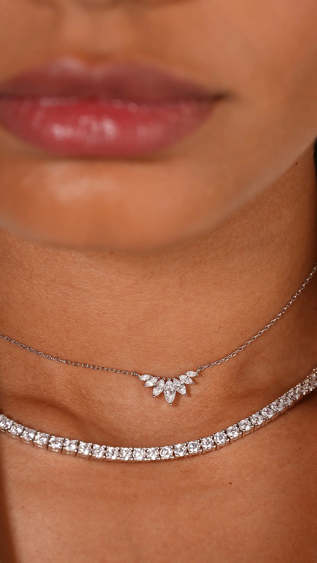 3mm Tennis Necklace Silver - ARTSY SILVER