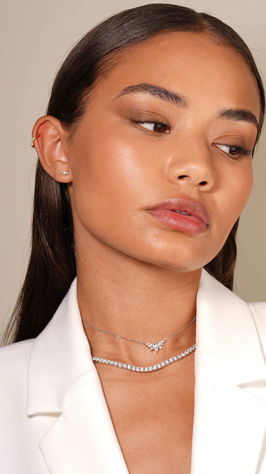 3mm Tennis Necklace Silver - ARTSY SILVER