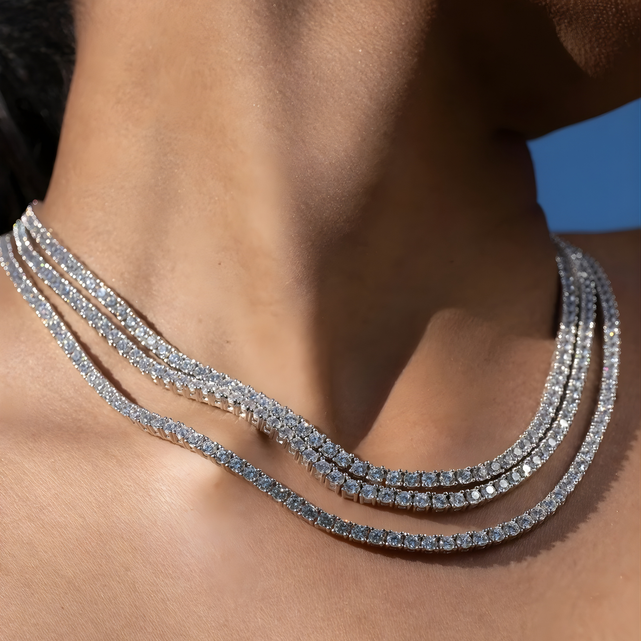 3mm Tennis Necklace Silver