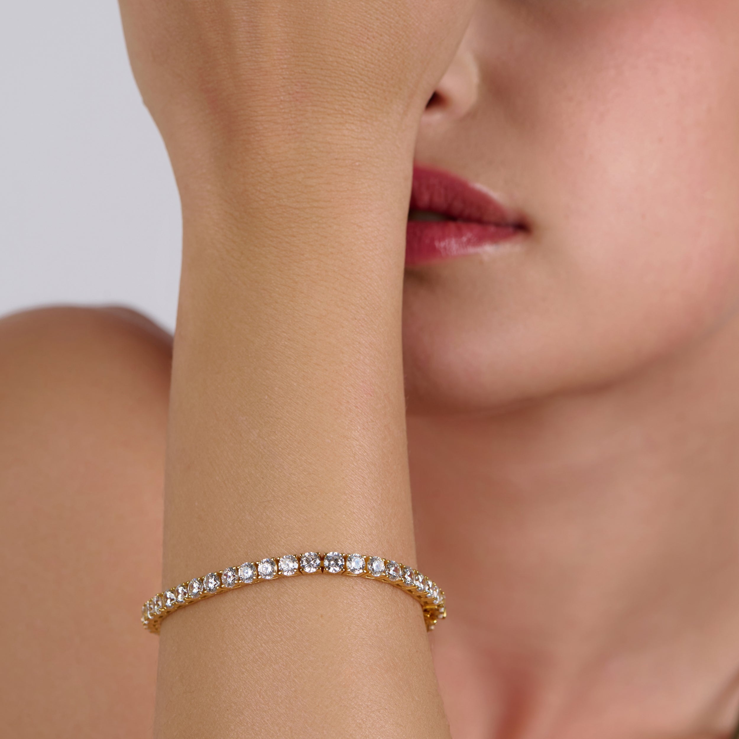 4mm Tennis Bracelet Gold Plated