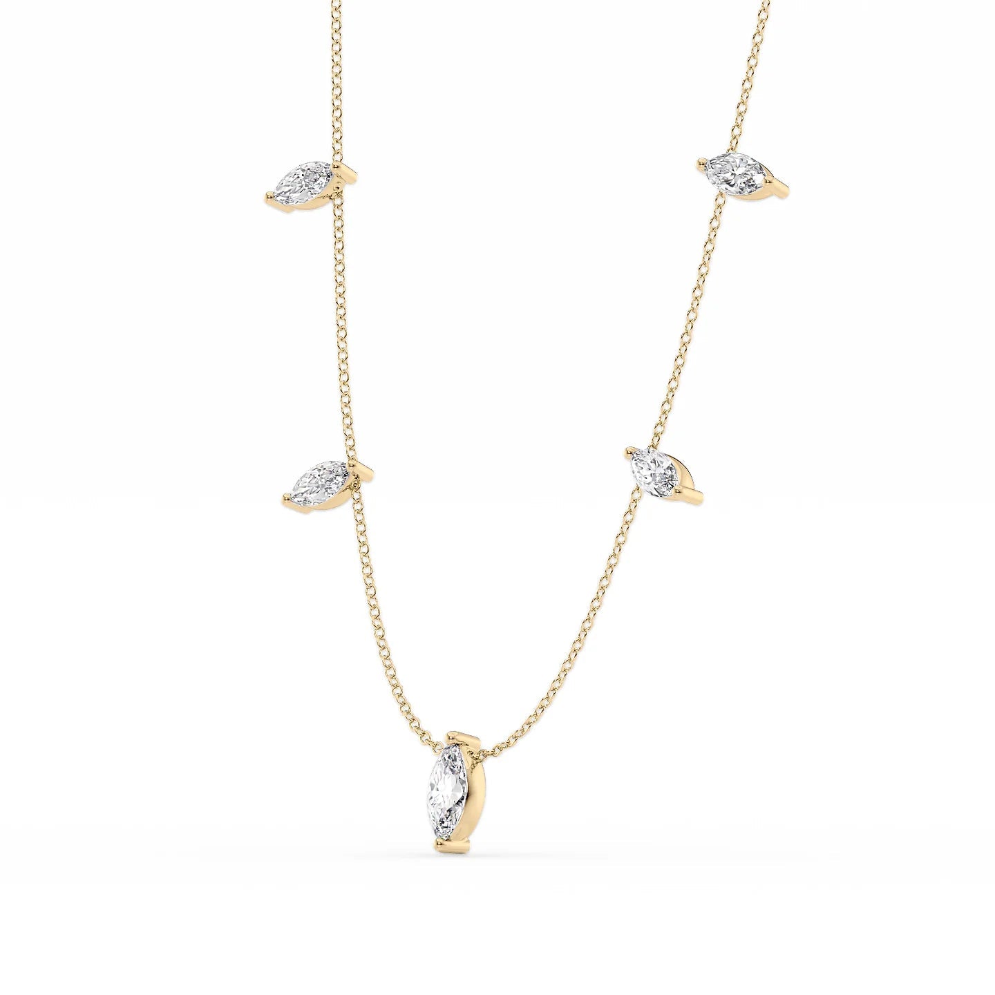 Woman's  Necklace Silver with 18k gold plating - White Zircon I ARSTY SILVER