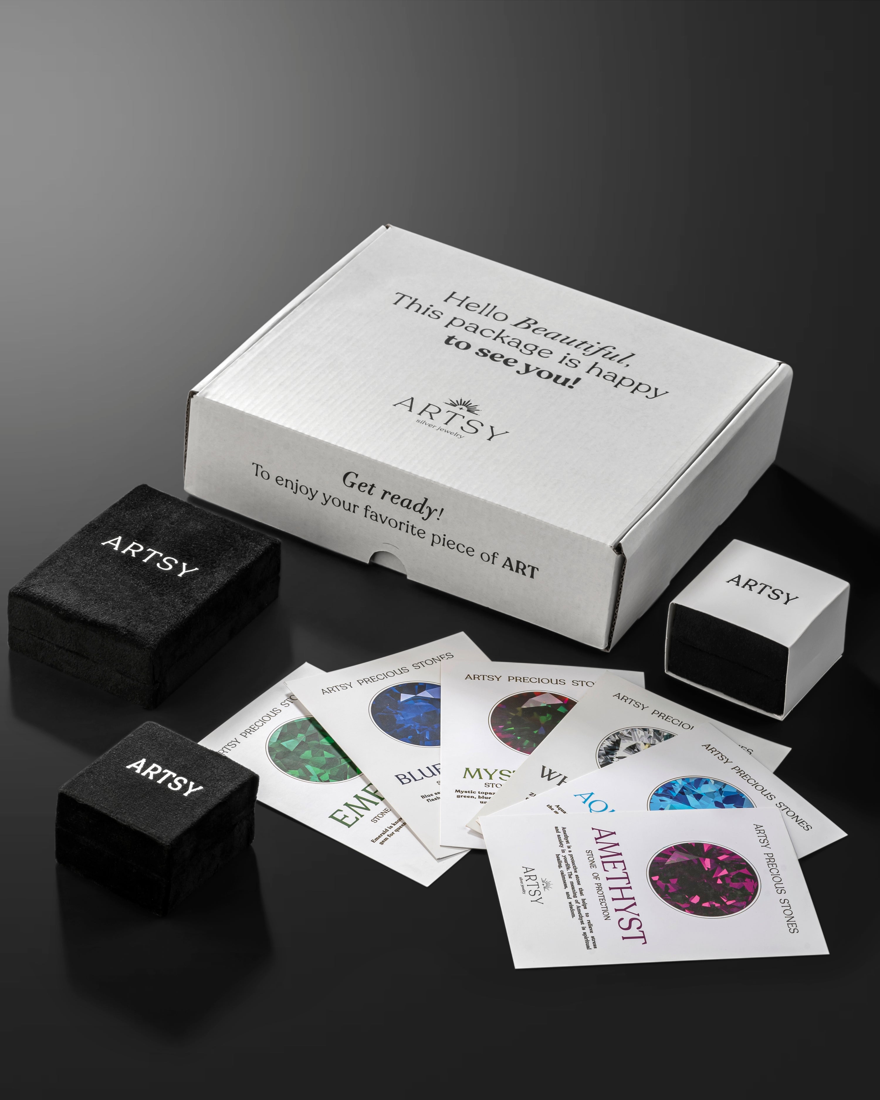 Aquamarine Heart strawberry Necklace - ARTSY SILVER