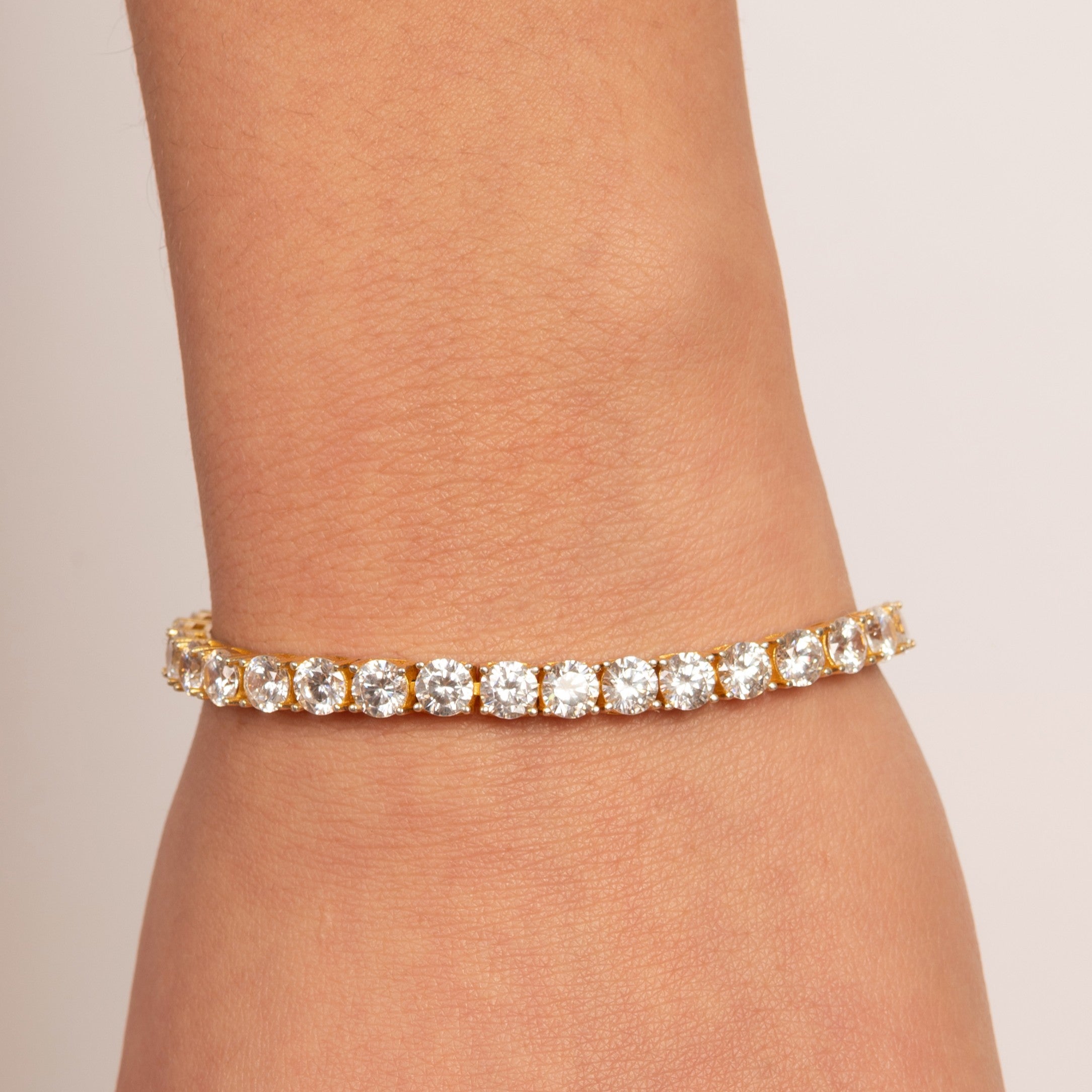 5mm Tennis Bracelet Gold Plated