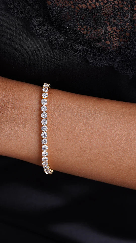 5mm Tennis Bracelet Gold Plated