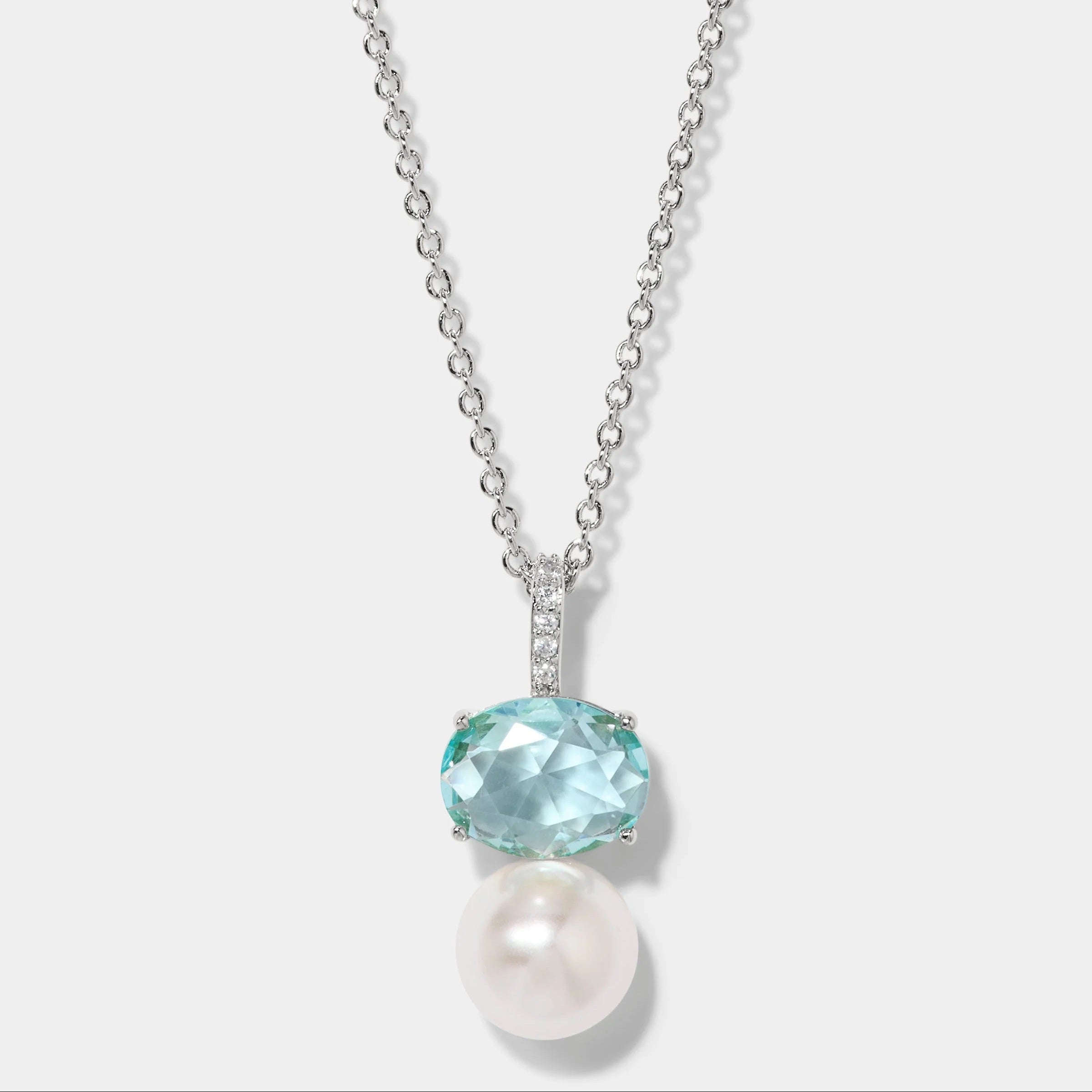Aqua Pearl Necklace