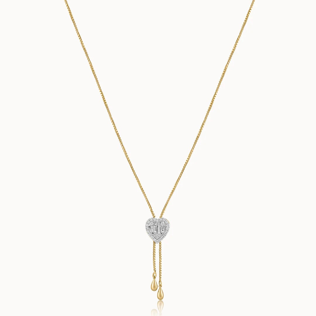 Eternal Heart Adjustable Lariat Necklace