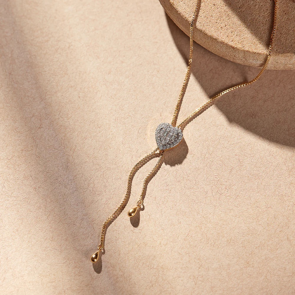 Eternal Heart Adjustable Lariat Necklace