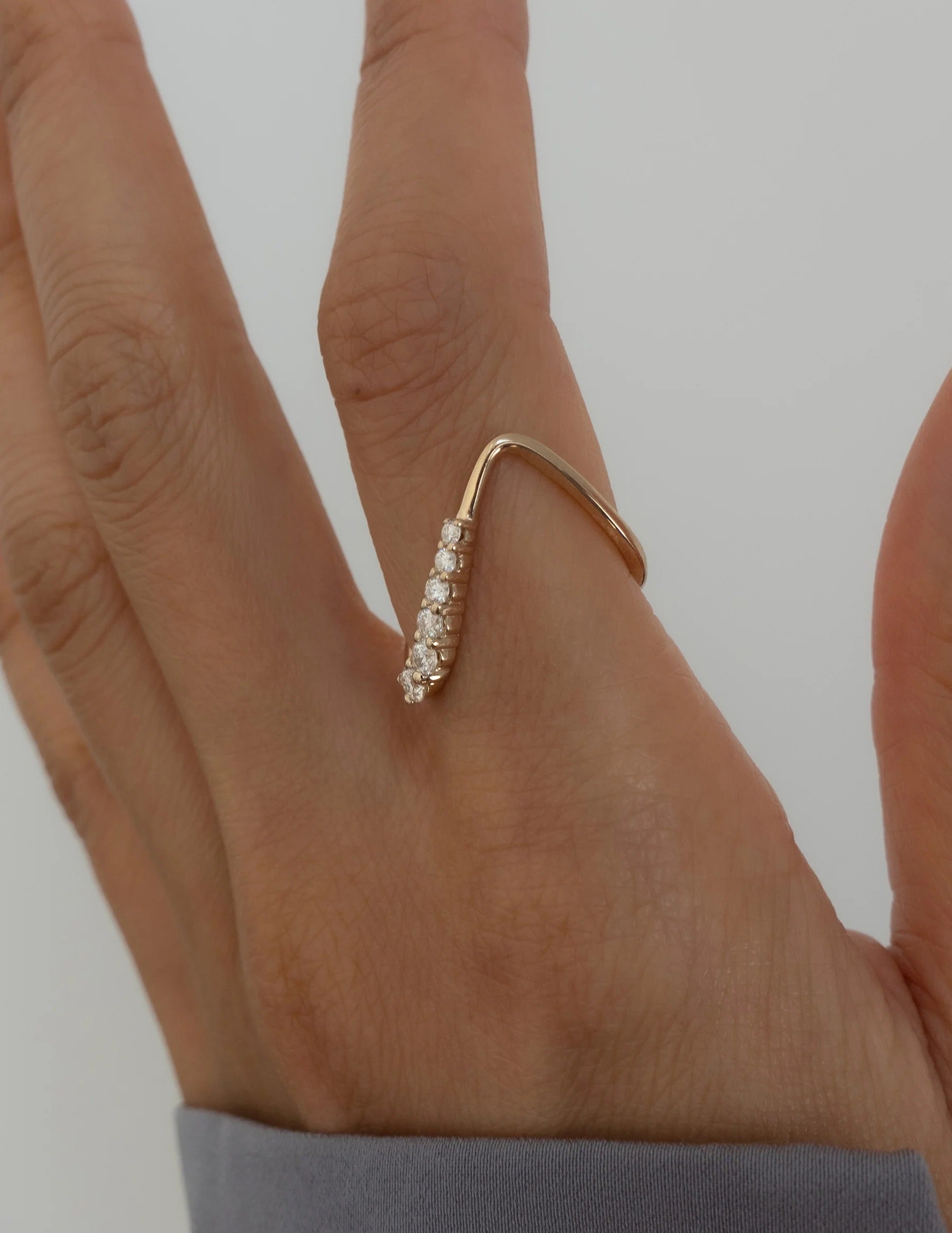 Architect Curved Ring - ARTSY SILVER