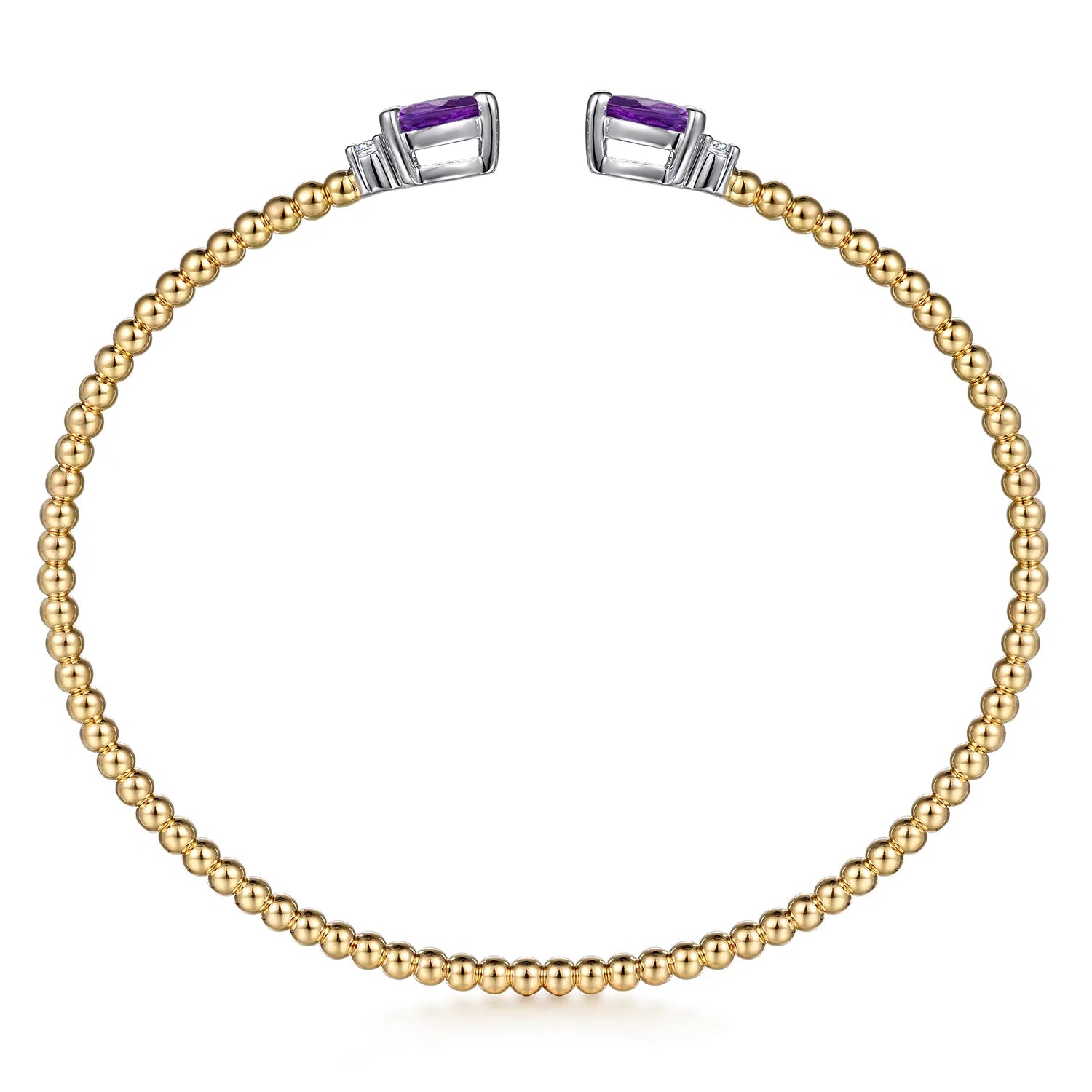 Twin Amethyst Beaded Bangle