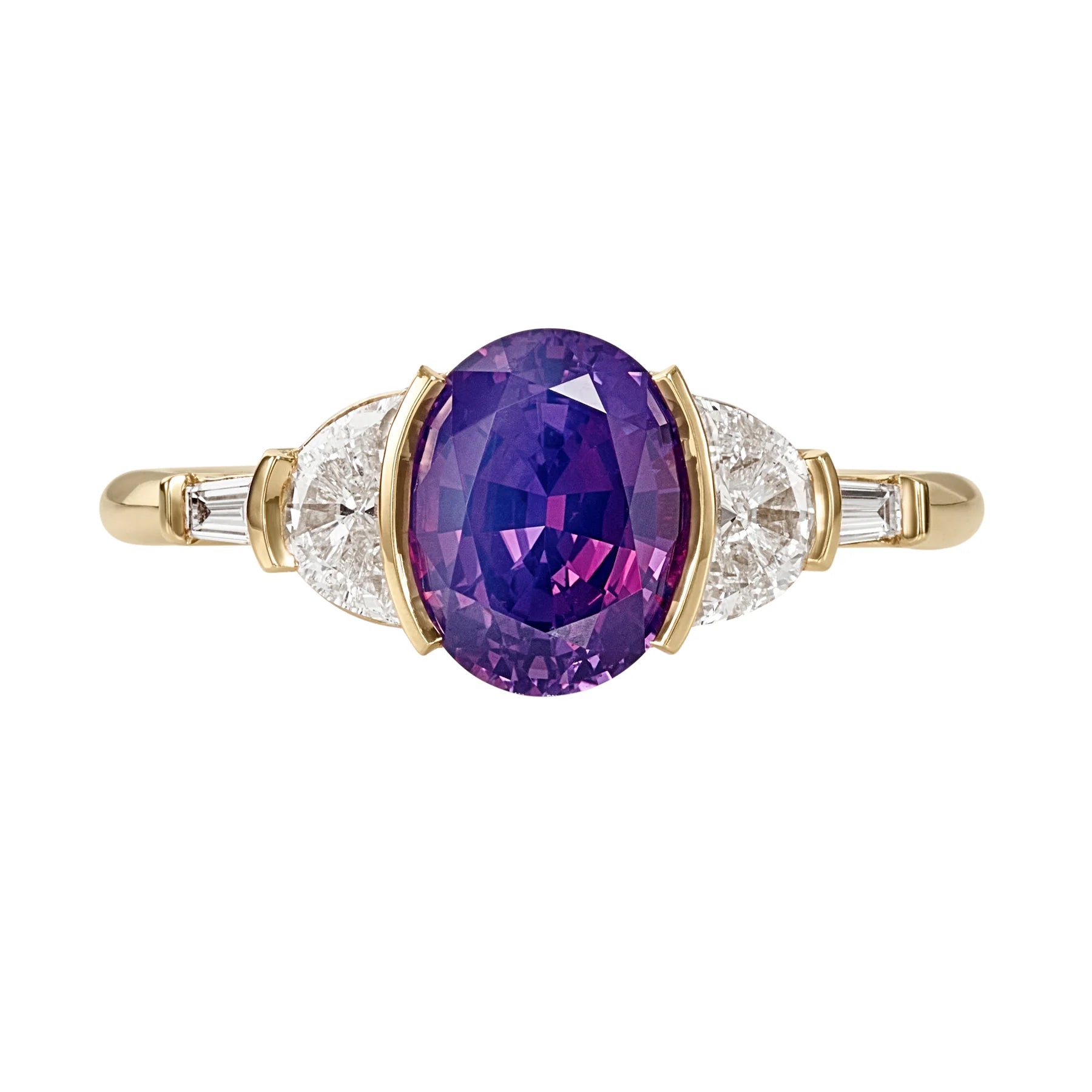 Sedna Amethyst Oval Cut Ring - ARTSY SILVER