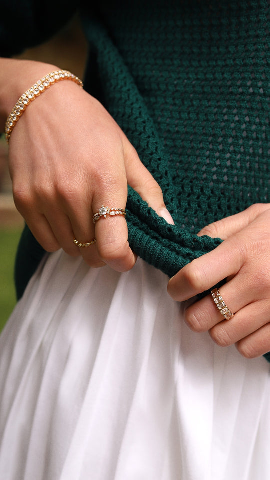 Amour Zircon Stone Gold Plated Ring
