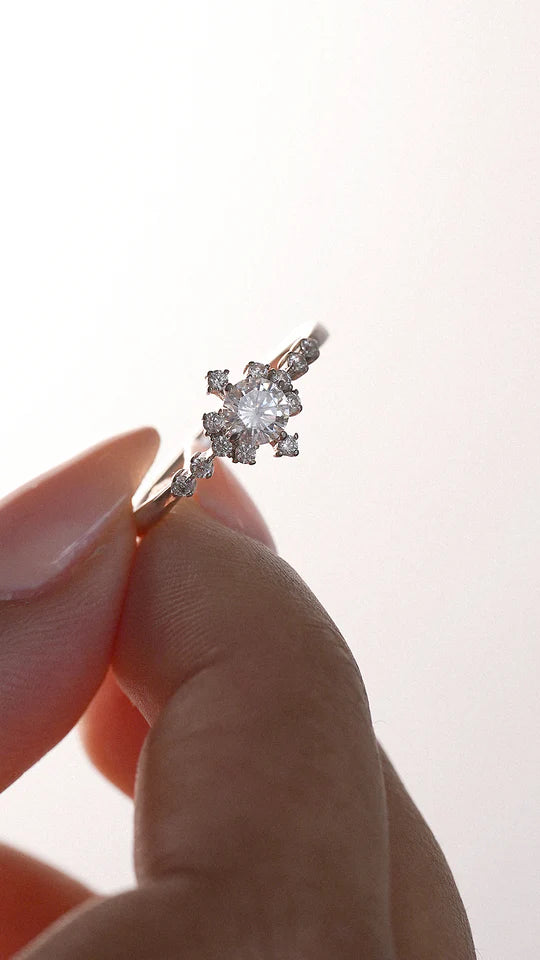 Amour Zircon Stones Silver Ring