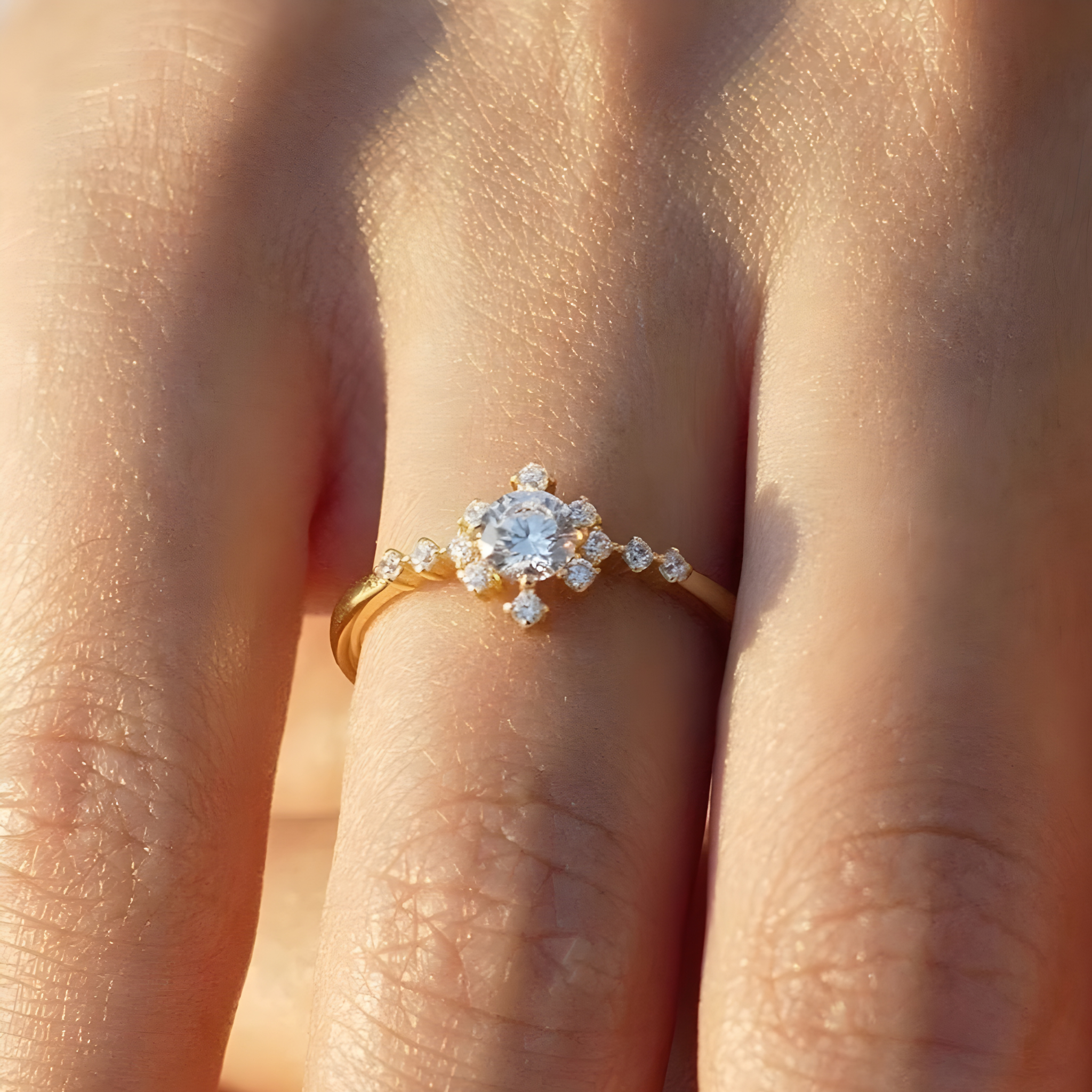 Amour Zircon Stone Gold Plated Ring