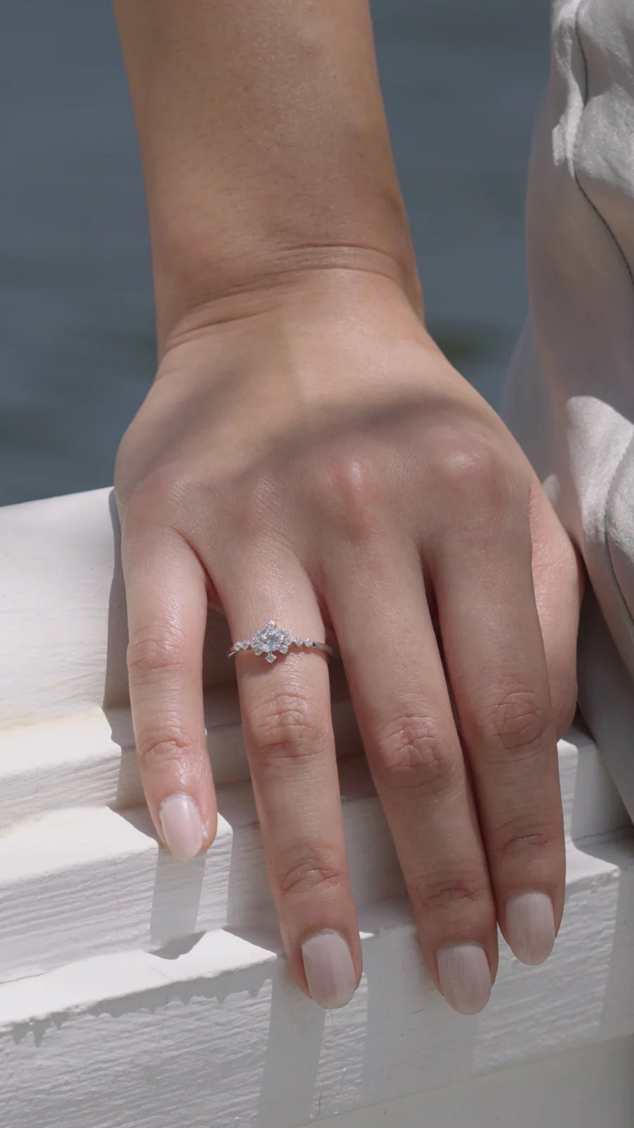 Amour Zircon Stones Silver Ring - ARTSY SILVER