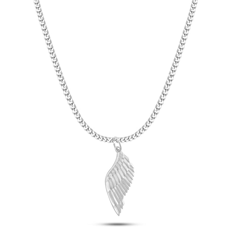 Angel Wing Necklace - ARTSY SILVER