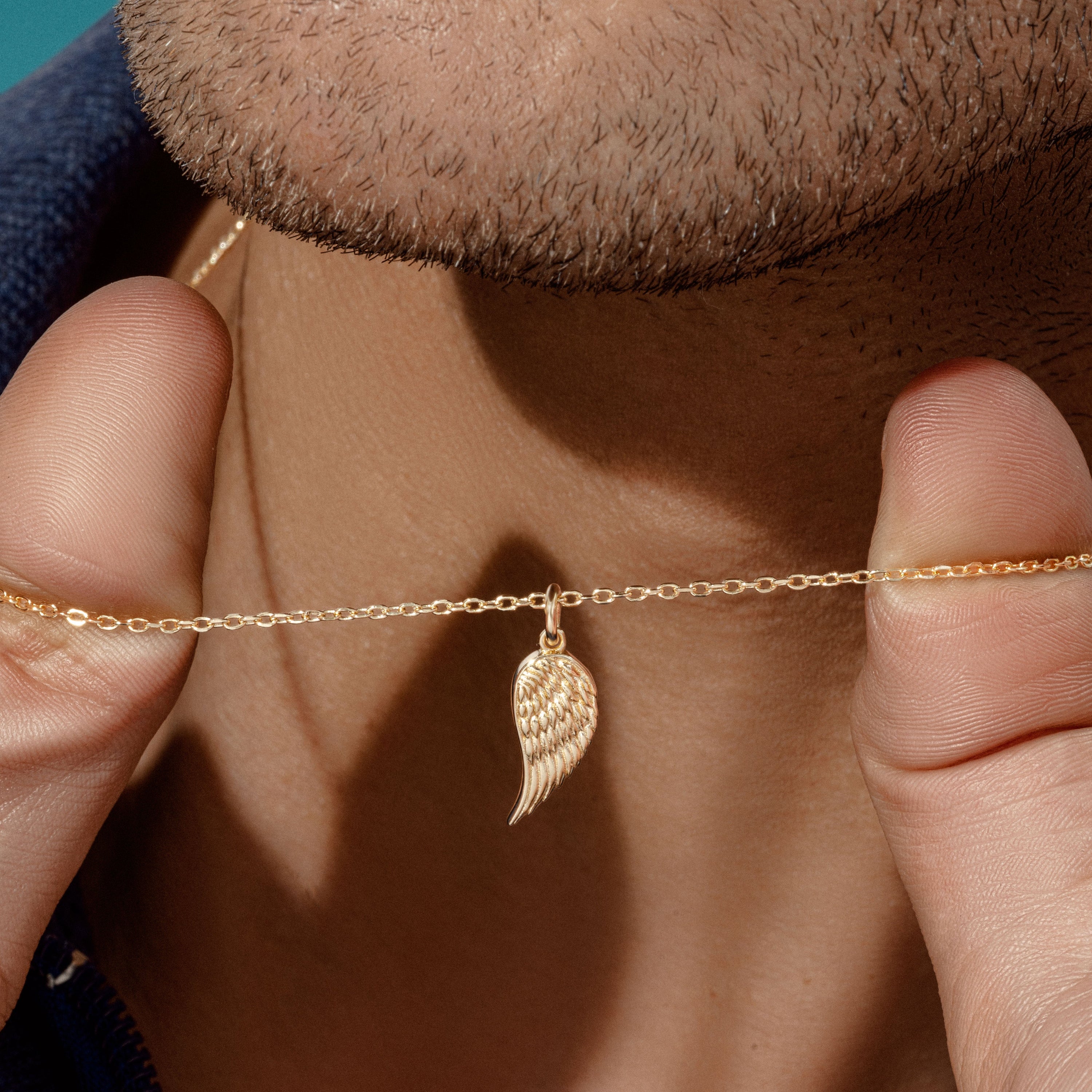Angel Wing Men Necklace - ARTSY SILVER