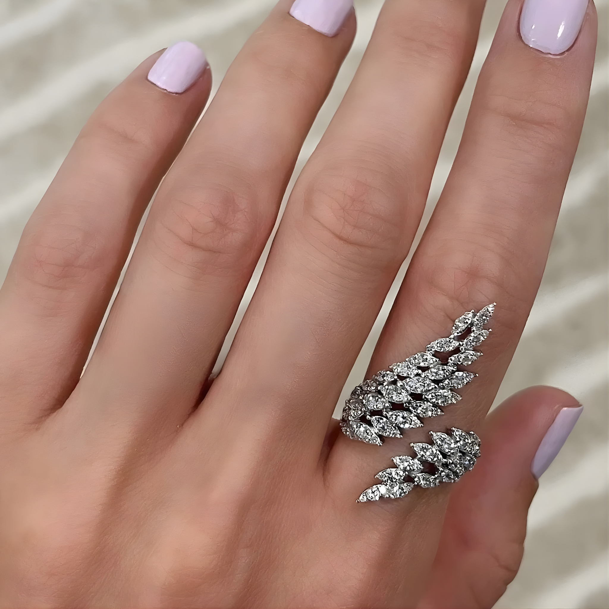 Angel Blooming Wrap Zircon Ring