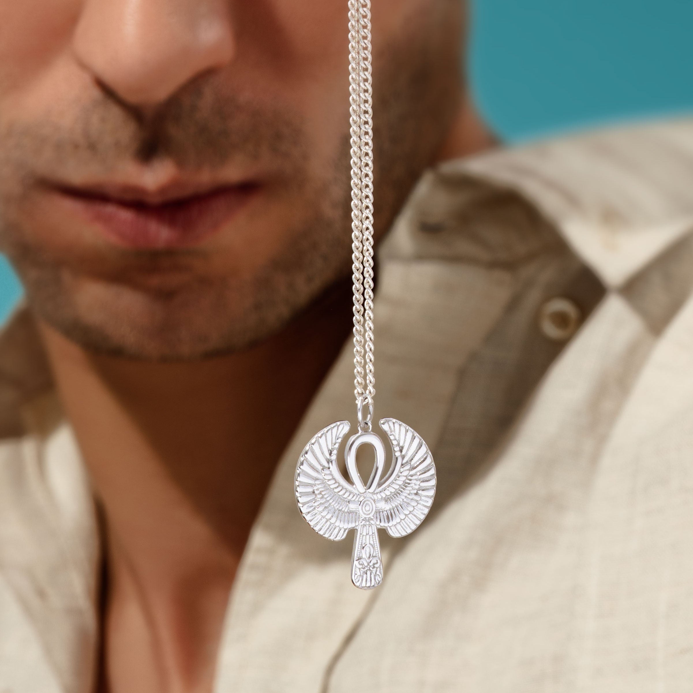 Ankh Wing Pendant - ARTSY SILVER