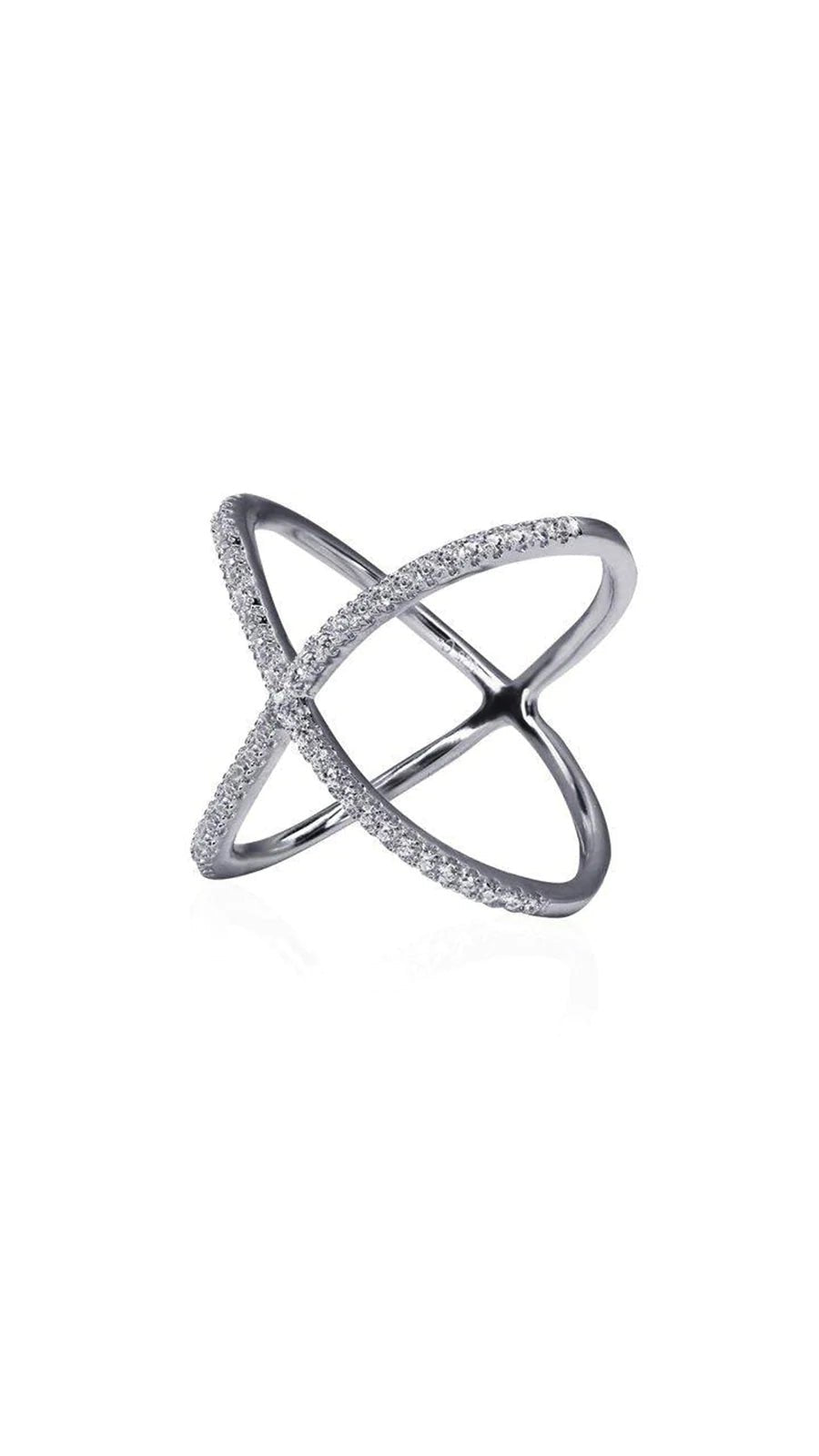 Anna Bavlova Zircon Silver Ring - ARTSY SILVER