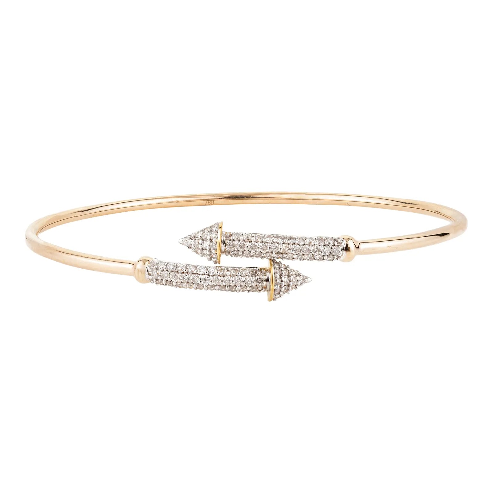 Arrow Spark Twisted Bangle - ARTSY SILVER