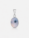 Axes Oval Cut Pendant - ARTSY SILVER