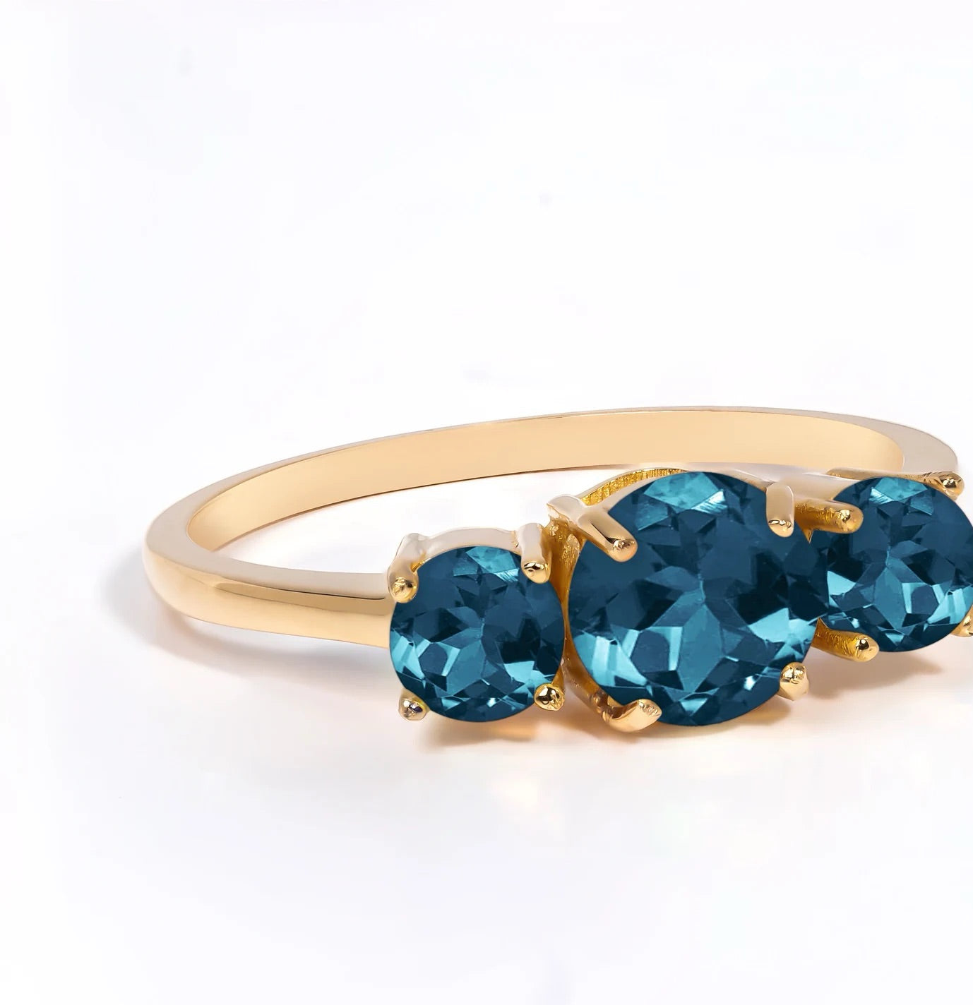 Azura London Blue Topaz Stone Ring