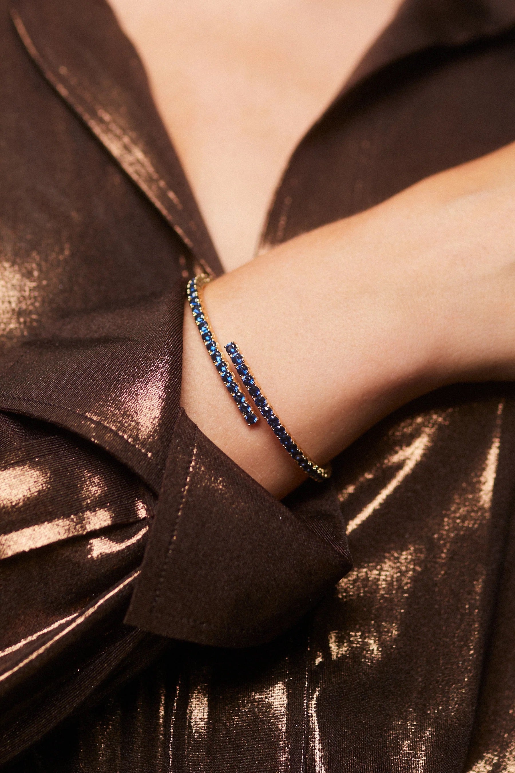 Iris 3mm Tennis Bangle - ARTSY SILVER