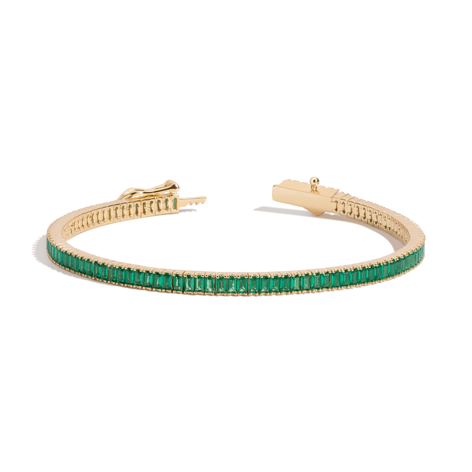 Emerald Baguette Tennis Bracelet