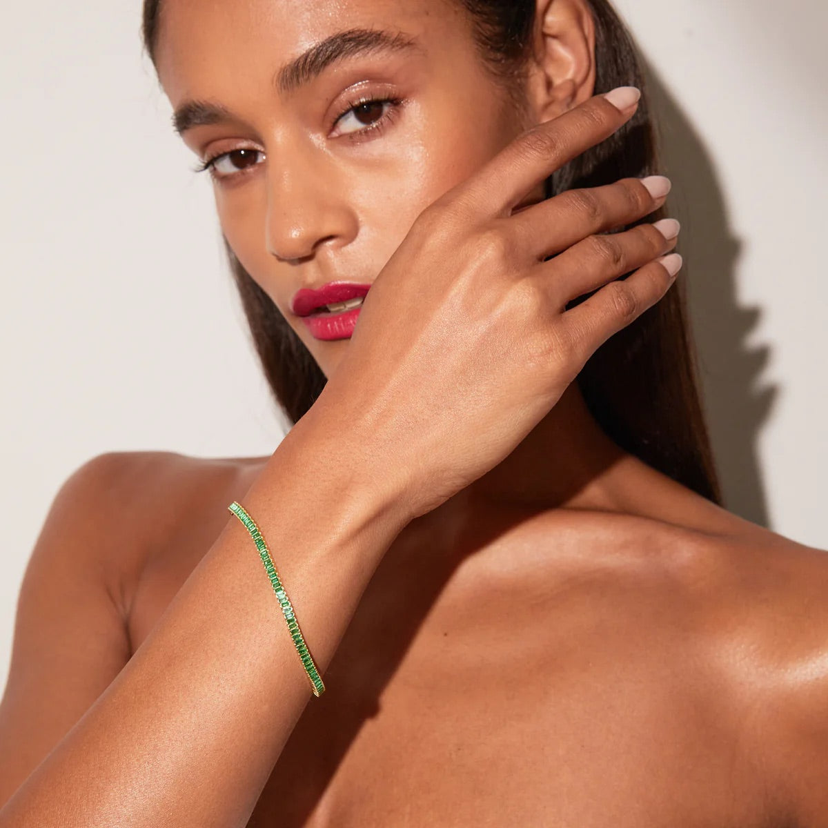 Emerald Baguette Tennis Bracelet