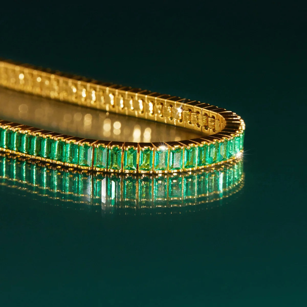 Emerald Baguette Tennis Bracelet