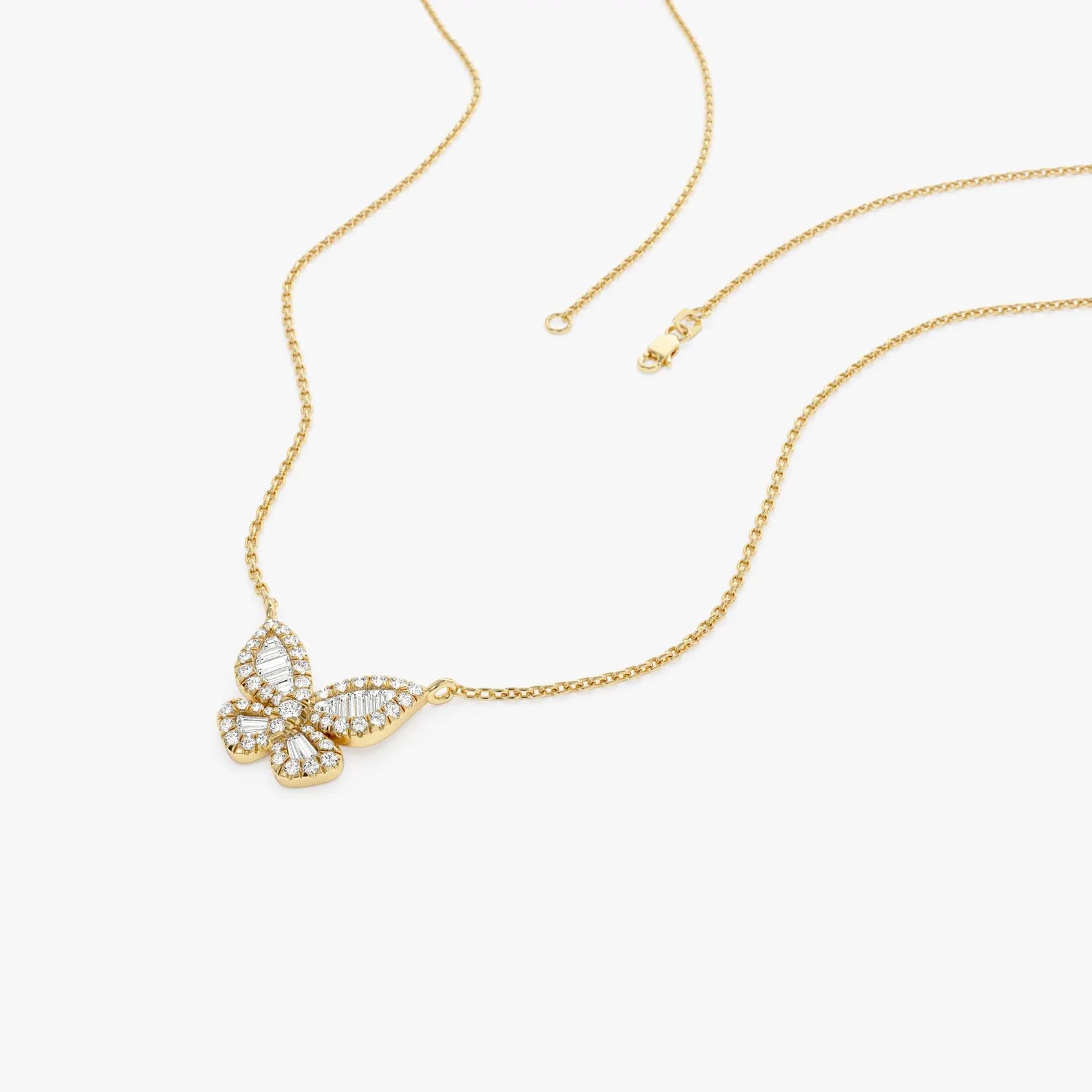 Baguette Bloom Butterfly Necklace