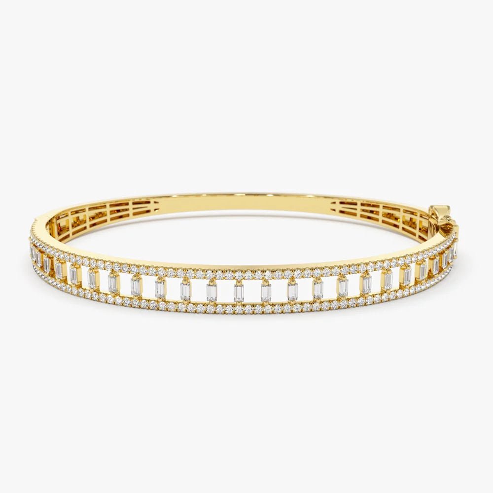 Athens Mix Stones Bangle - ARTSY SILVER
