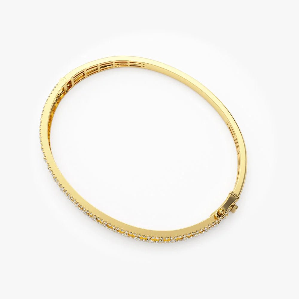 Athens Mix Stones Bangle - ARTSY SILVER