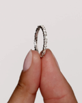 Woman's Ring with White Zircon 925 Sterling Silver I ARTSY SILVER
