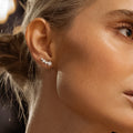 Silver Earrings White Zircon Woman's   I ARTSY SILVER