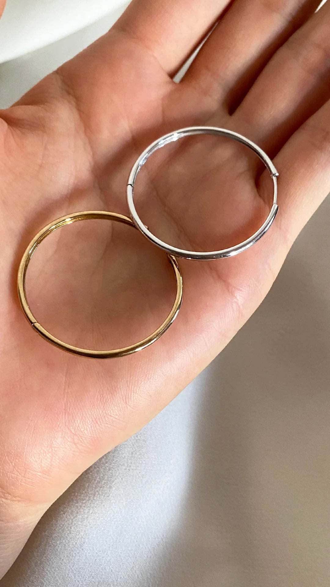 Grand Tubetti Gold Plated Hoops - ARTSY SILVER