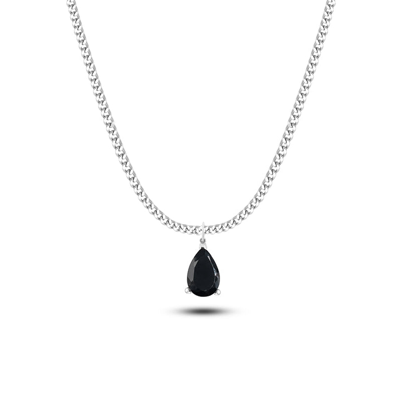 Bucky Black Pear Pendant